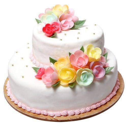 Two Tier Cake - YuvaFlowers