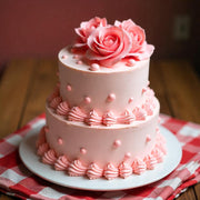 Two Tier Strawberry Cake