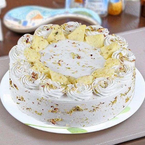 Vanilla flavored Rasmalai Cake - YuvaFlowers