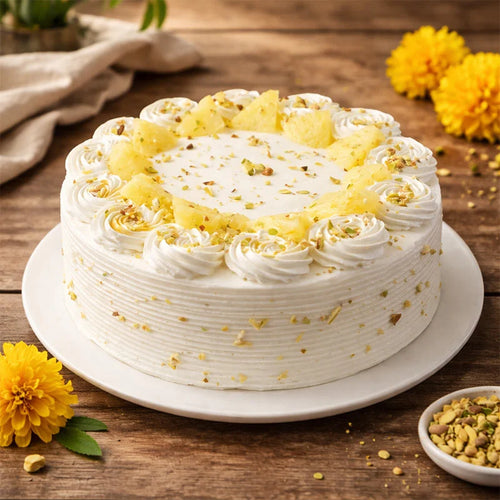 Vanilla flavored Rasmalai Cake Online Gift Delivery