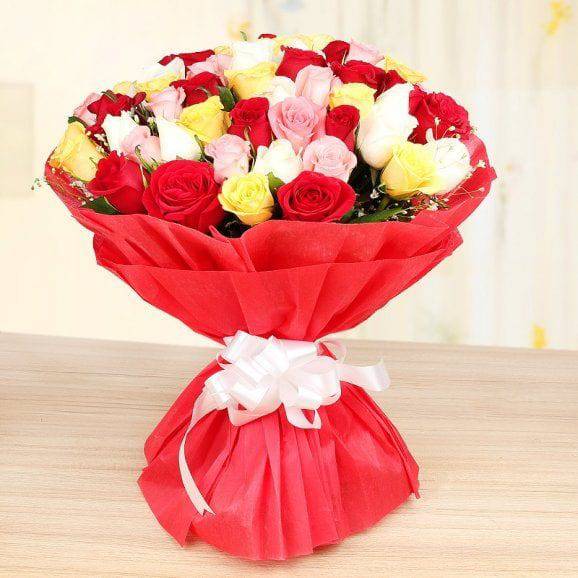 Vibrant Lovely Roses - YuvaFlowers