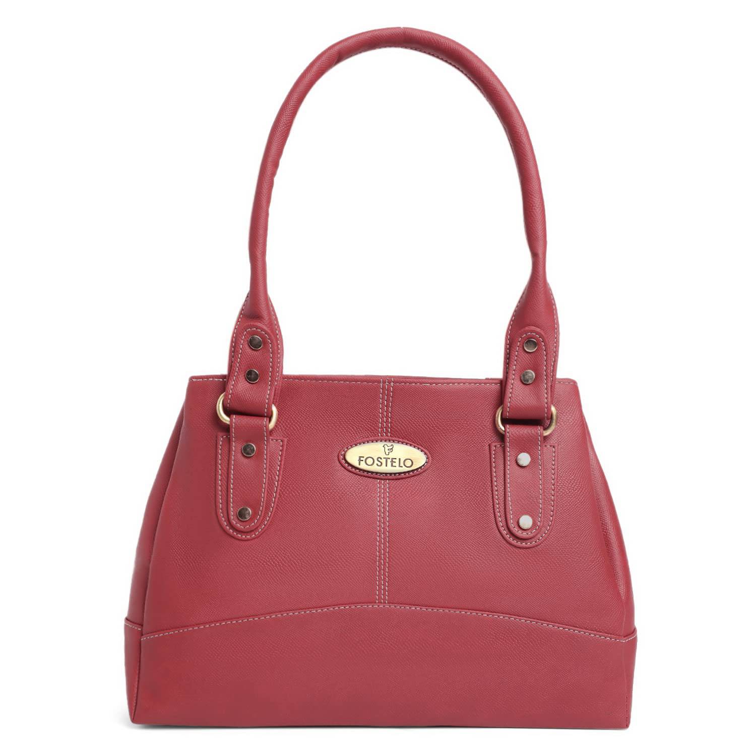 Women's Catlin Faux Leather Handbag (Large) - YuvaFlowers