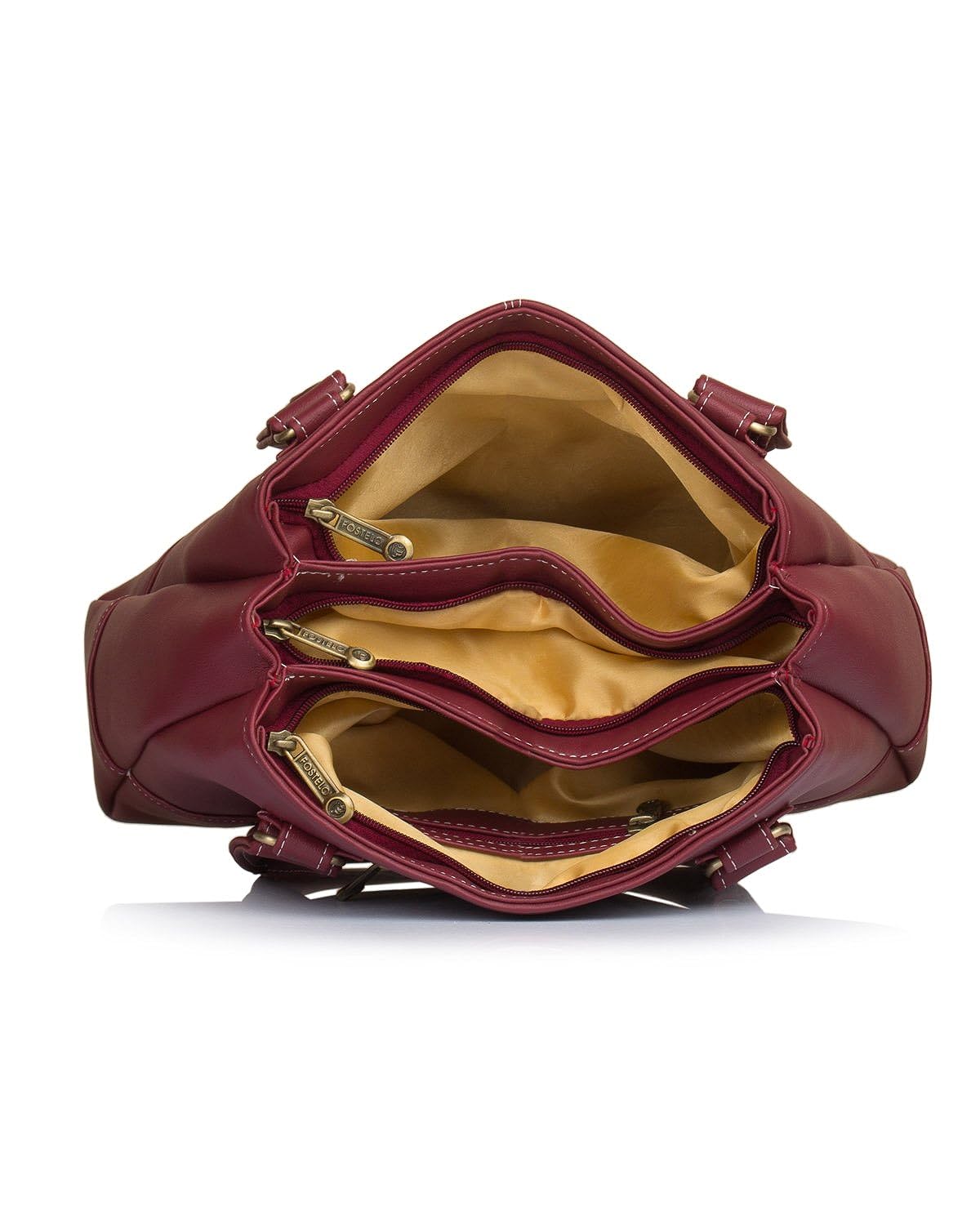 Women's Catlin Faux Leather Handbag (Large) - YuvaFlowers
