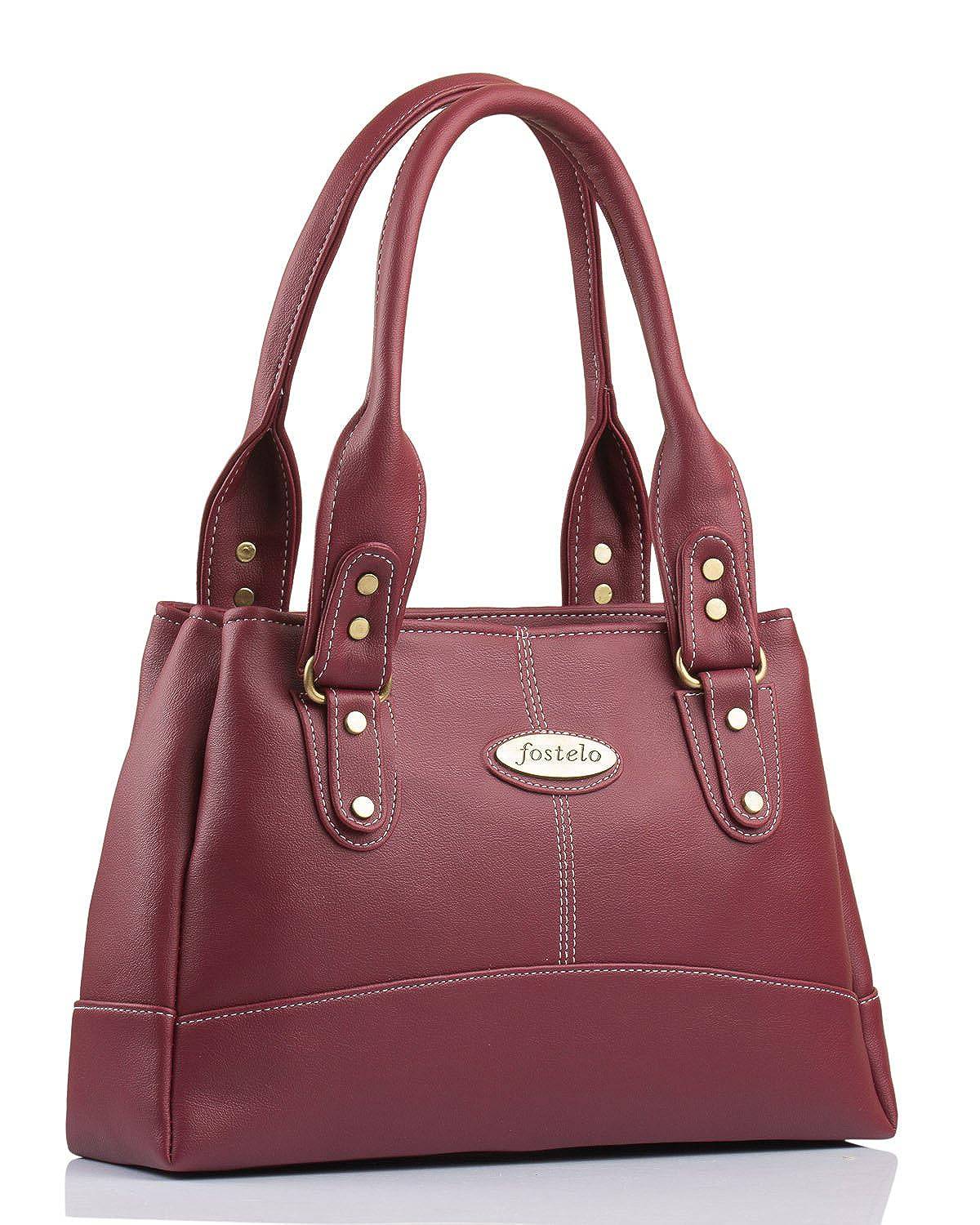 Women's Catlin Faux Leather Handbag (Large) - YuvaFlowers