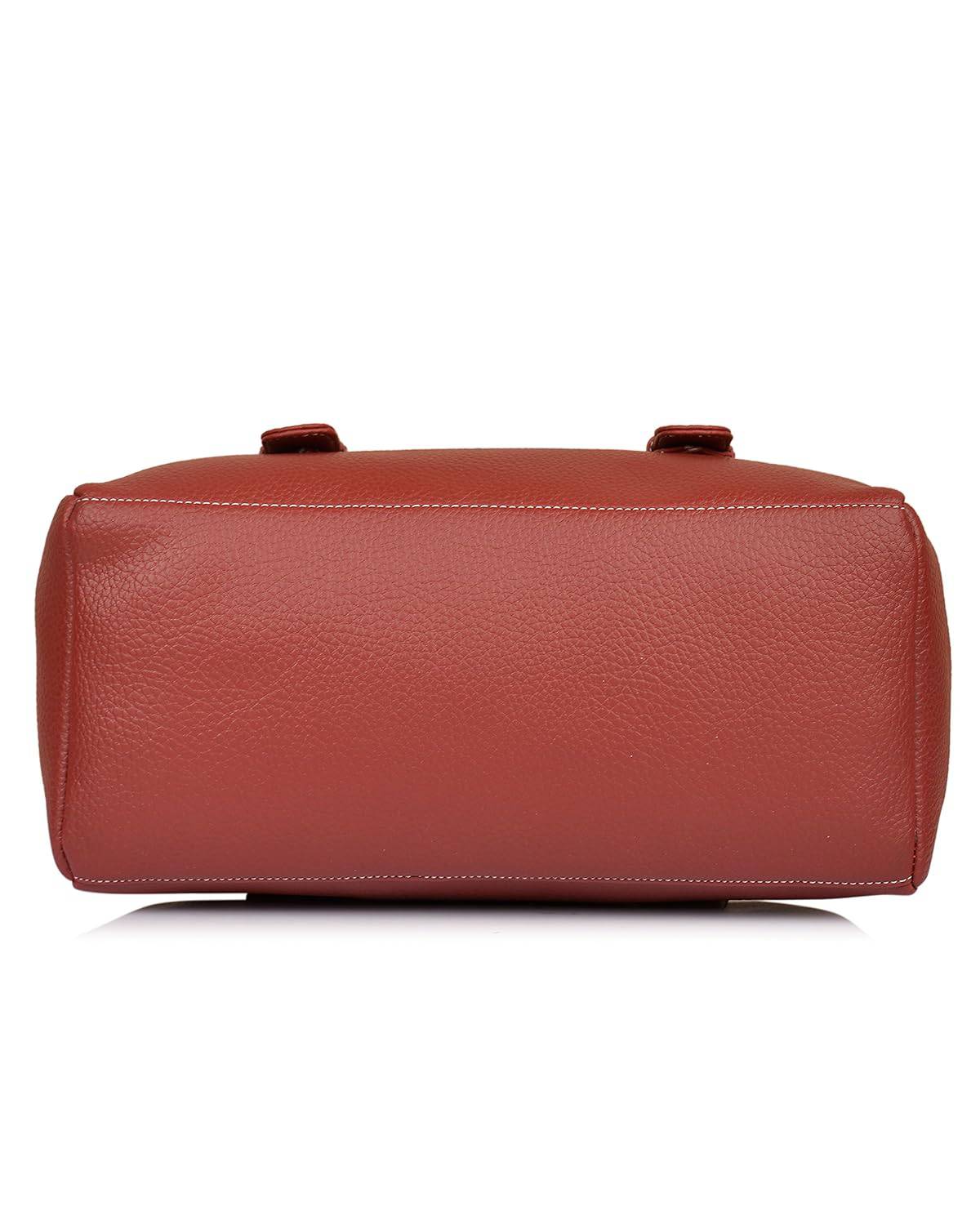 Women's Westside Faux Leather Handbag (Large) - YuvaFlowers