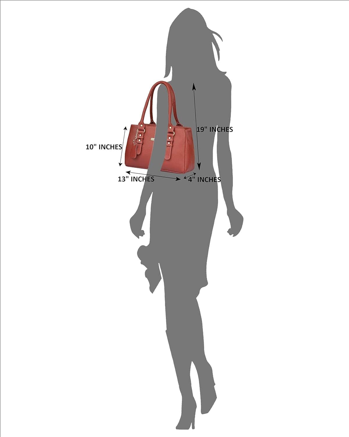 Women's Westside Faux Leather Handbag (Large) - YuvaFlowers