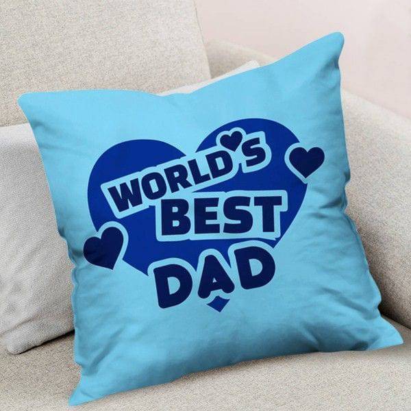 World's Best Dad Cushion - YuvaFlowers