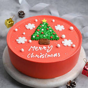 Xmas Tree Theme Cake - YuvaFlowers
