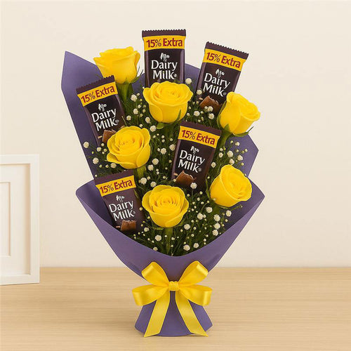 Yellow n Chocolaty Online Gift Delivery